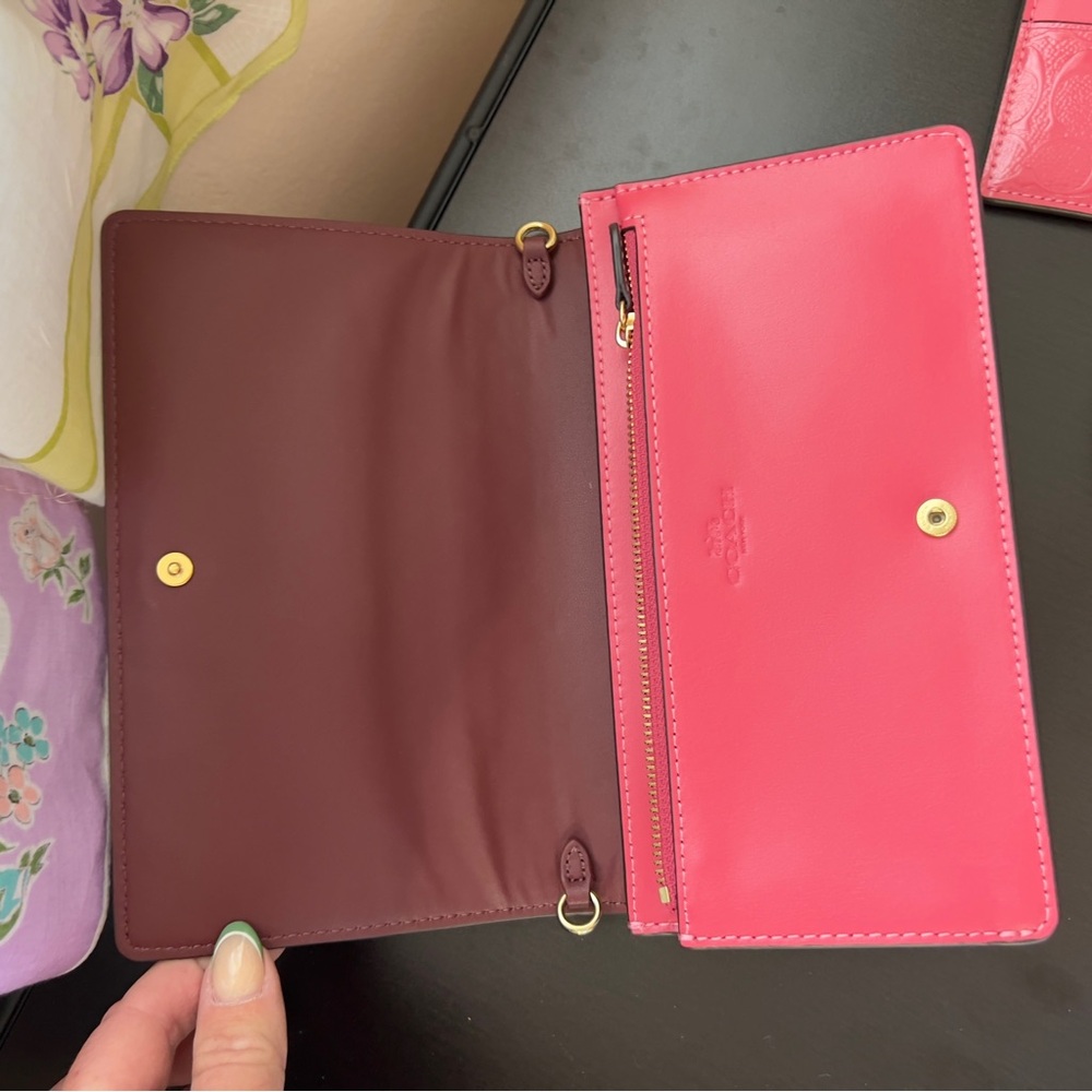 Coach Anna Foldover Clutch Crossbody and card holder set - Picture 2 of 11